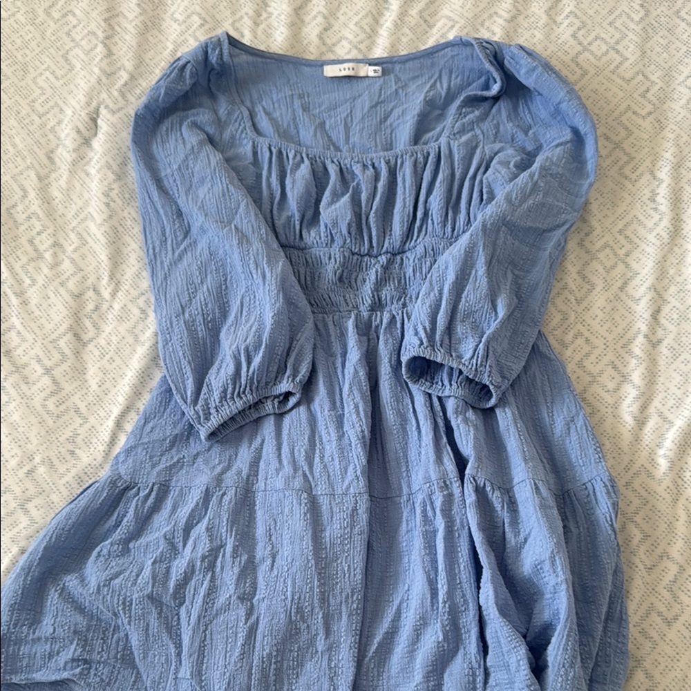 Blue Long-Sleeve Dress